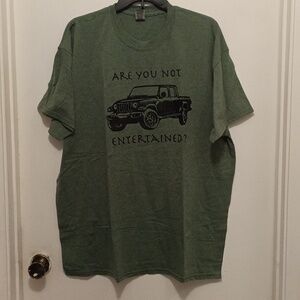 Cotton T-shirt w Jeep Imprinted TShirt Moss Green - XL